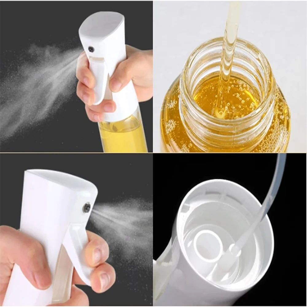 Fine mist from the refillable cooking oil bottle