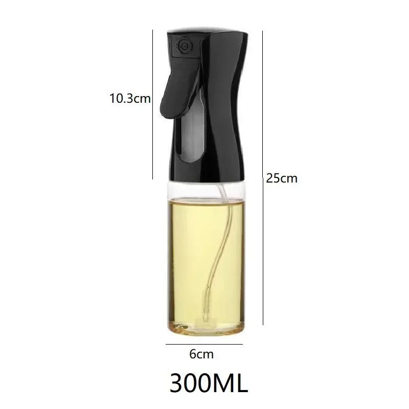 Black 300 ml refillable oil spray bottle