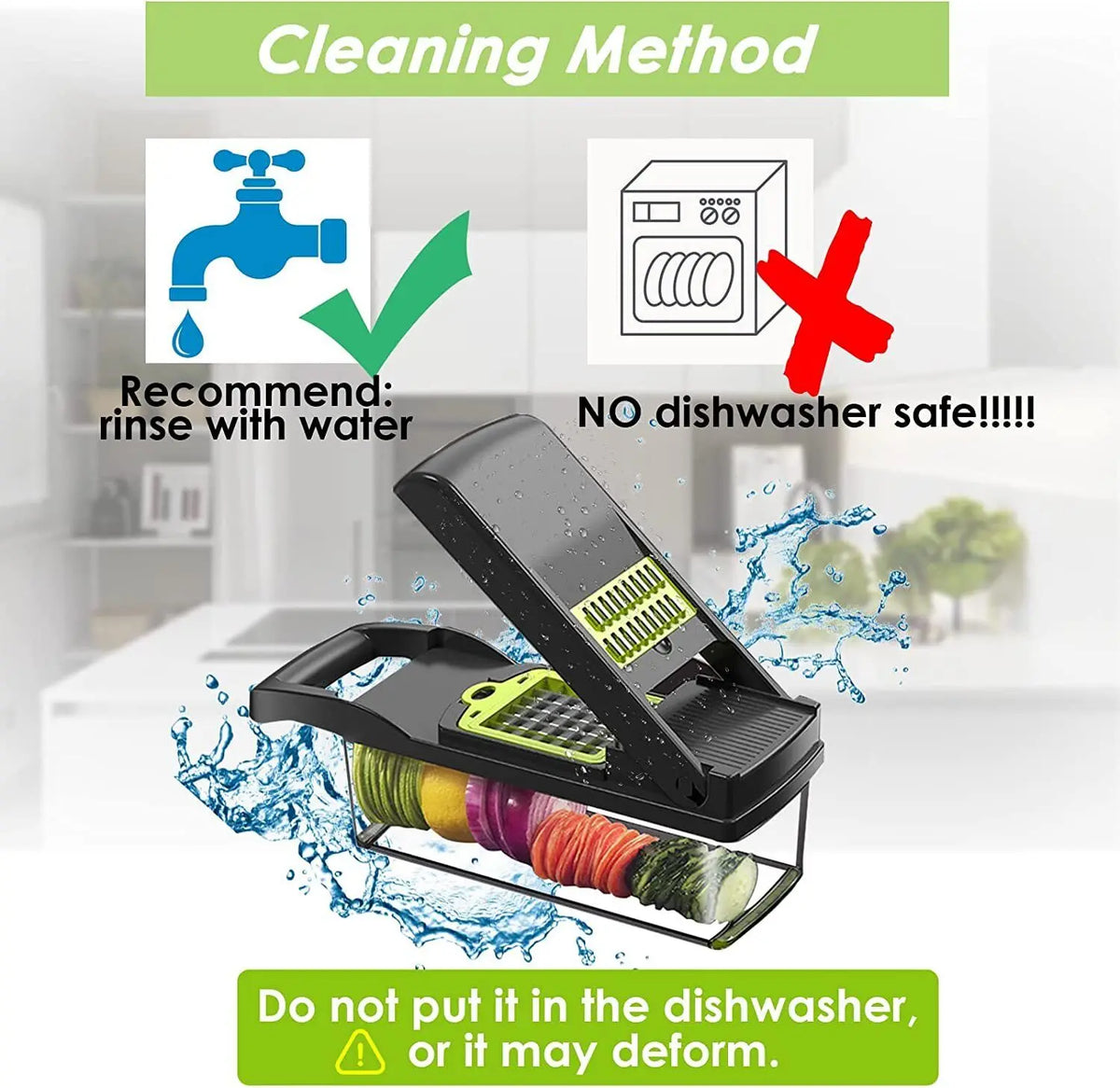16-in-1 vegetable chopper hand-wash cleaning instructions
