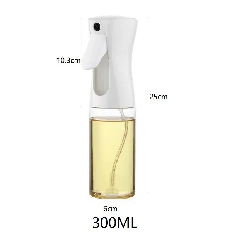 White 300 ml refillable oil spray bottle