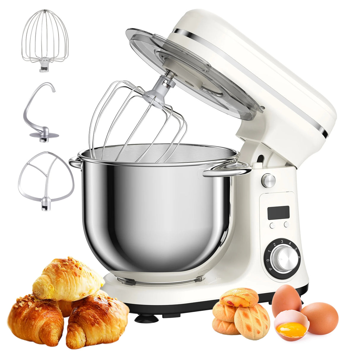 White 6 litre stand mixer