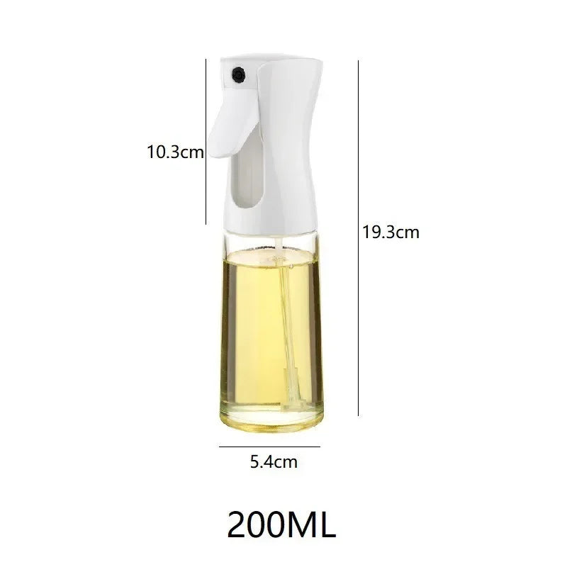 White 200 ml refillable oil spray bottle