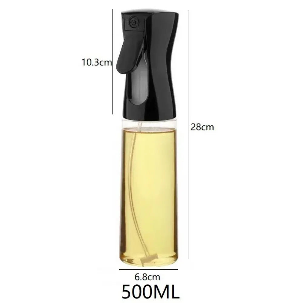 Black 500 ml refillable oil spray bottle