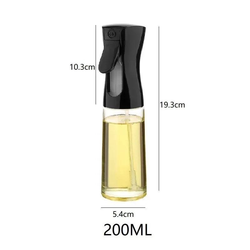 Black 200 ml refillable oil spray bottle